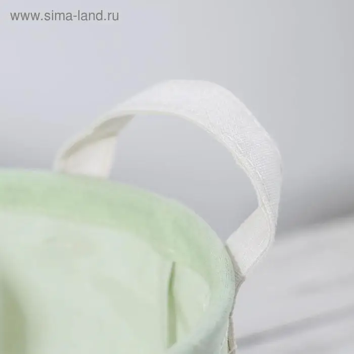 Корзина для хранения с ручками Доляна «Авокадо», 20×20×15 см, цвет фисташковый Корзина для хранения с ручками Доляна «Авокадо», 20×20×15 см, цвет фисташковый