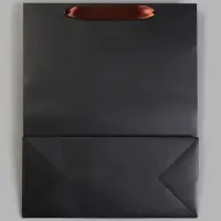 Пакет подарочный ламинированный &laquo;Чёрный&raquo;, M 26&times;32&times;12 см