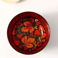 Салатник деревянный хохлома &laquo;Средний&raquo;, 14&times;7.5 см
