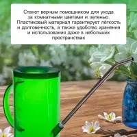 Лейка с длинным носиком, 1 л, без рассеивателя, зелёная, Greengo