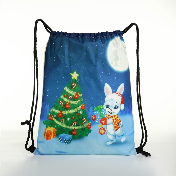 Новый год 2025. Новогодний мешок для подарков на шнурке «Зайчик», цвет разноцветный Новый год 2025. Новогодний мешок для подарков на шнурке «Зайчик», цвет разноцветный