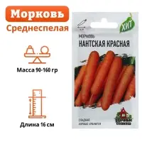 Семена Морковь "Нантская красная", 1,5 г серия ХИТ х3 Семена Морковь "Нантская красная", 1,5 г серия ХИТ х3