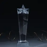 Фигурка стекло &laquo;Стела наградная. Звезда - Не останавливайся&raquo;, 6.5&times;6.5&times;23 см