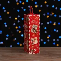Коробка подарочная складная «Новогодица красный» 10×6×21 см