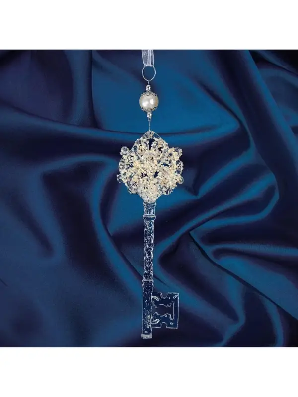 Ёлочная игрушка &laquo;Зимнее волшебство. Ключик с блеском&raquo;, 5&times;15 см, прозрачный, МИКС