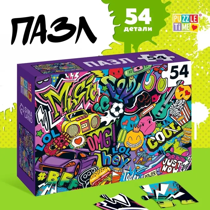 Пазлы «Крутые стикеры», 54 элемента