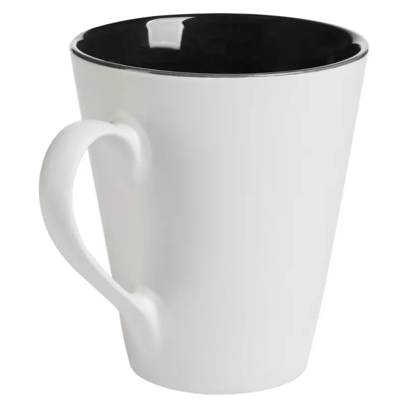 Кружка New Bell матовая, белая с черным Кружка New Bell матовая, белая с черным