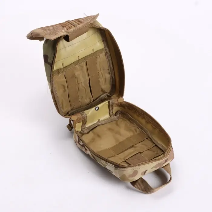Аптечка тактическая-подсумок, отрывная, камуфляж мультикам, 15&times;20 см, бежевая