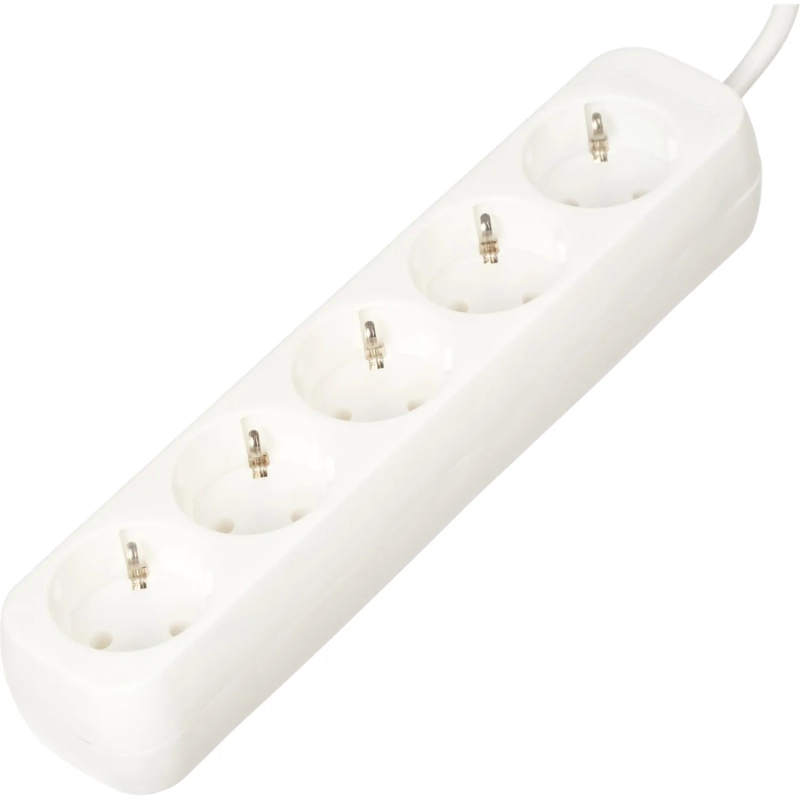 Удлинитель BigTech UTD-510-5-W (5р/5м/10А/2,2кВт/1мм2/белый)