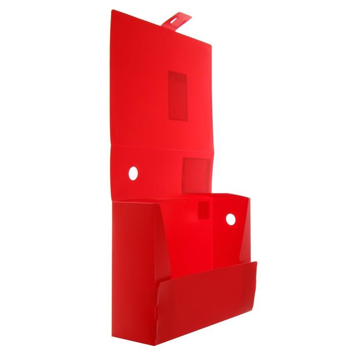 Папка-короб архивная А4 Calligrata, корешок 100 мм, пластик, вырубная застежка, красная, до 900 листов Папка-короб архивная А4 Calligrata, корешок 100 мм, пластик, вырубная застежка, красная, до 900 листов