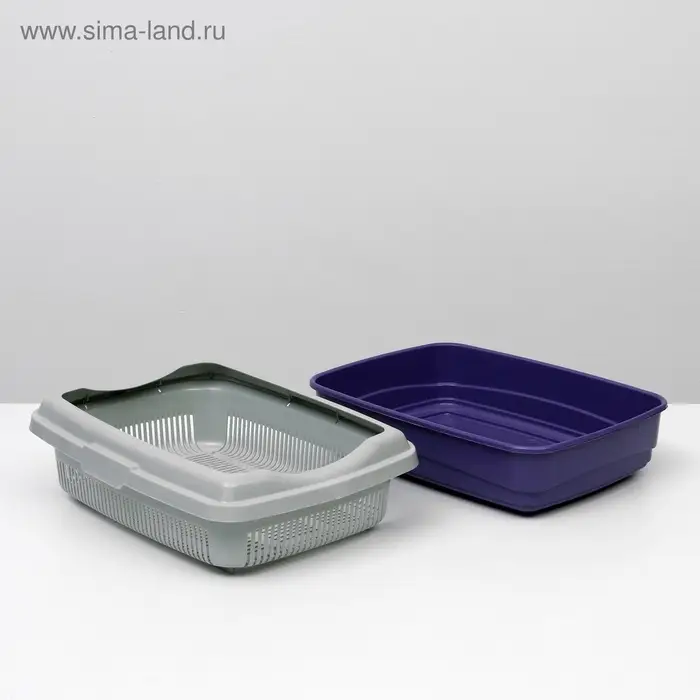 Лоток большой с сеткой и бортиком Atlantis &laquo;Стандарт&raquo;, 43&times;33&times;12.5 см, фиолетовый