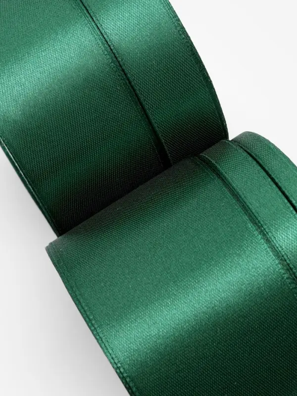 Атласная лента, набор 5 шт., 6/10/20/40/50 мм, 23&plusmn;1 м, изумрудная №128