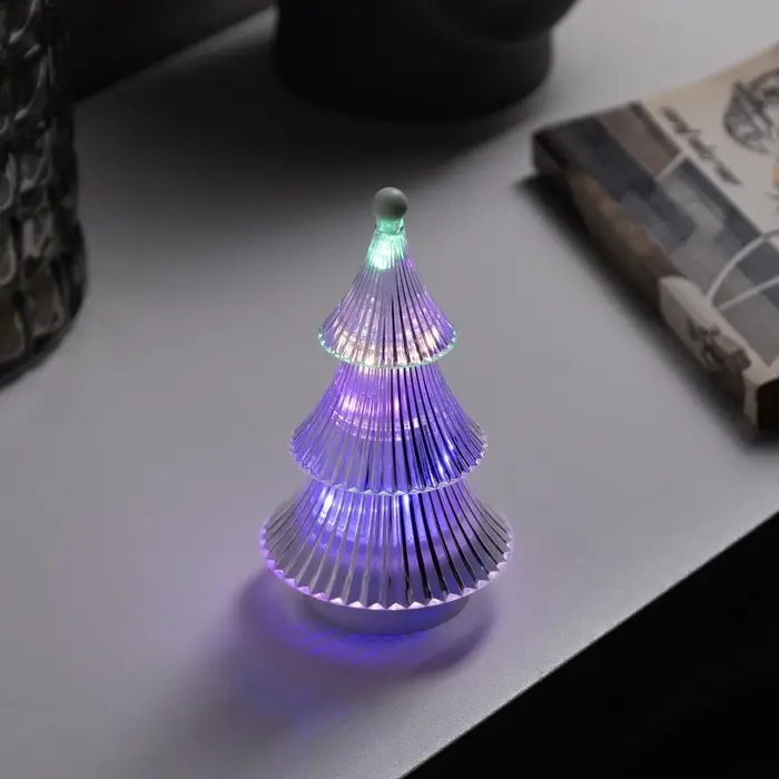 Светодиодная фигура &laquo;Ёлочка&raquo; 14&times;8 см, от батареек AG13&times;3, свечение RGB
