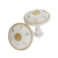 Крючок для штор CAPPIO KS032, d=98 мм, цвет белый с золотом, 2 шт