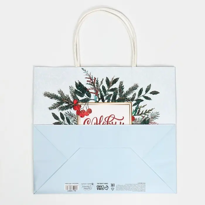 Пакет подарочный крафтовый «Рябина», 25 х 22 х 12 см Пакет подарочный крафтовый «Рябина», 25 х 22 х 12 см