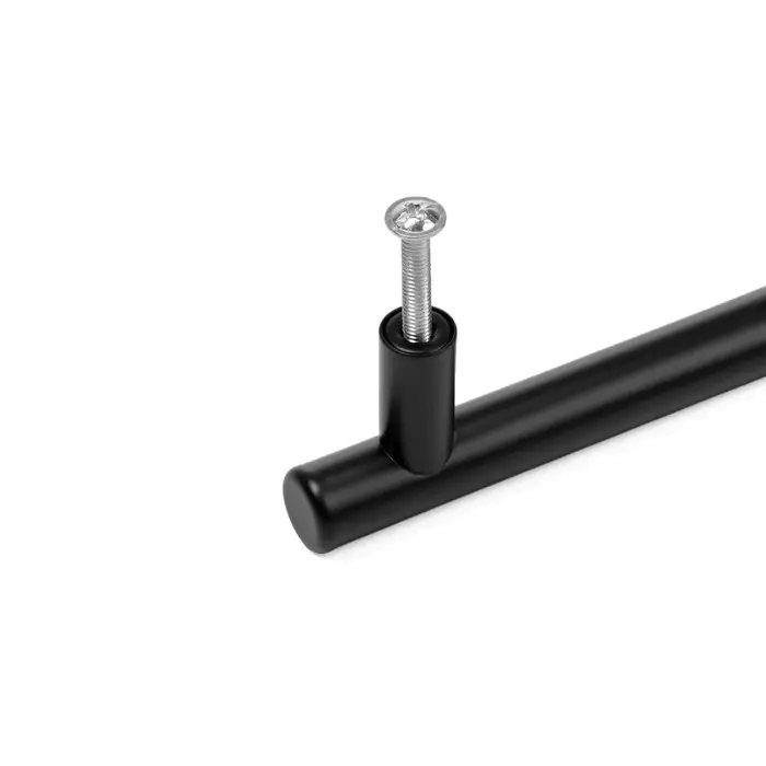 Ручка рейлинг ТУНДРА, нерж. сталь, d=12 мм, м/о 64 мм, цвет черный, фасовка 500 шт. Ручка рейлинг ТУНДРА, нерж. сталь, d=12 мм, м/о 64 мм, цвет черный, фасовка 500 шт.