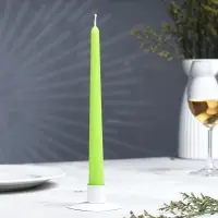 Свеча античная, 2.3&times;24.5 см, 5 ч, 55 г, зелёная