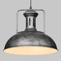 Светильник подвесной BayerLux William, 1&times;40 Вт, Е27, чёрно-серебристый, 40&times;40&times;35-100 см