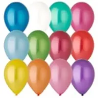 Воздушные шары латексные 14", металл, 100 шт., МИКС