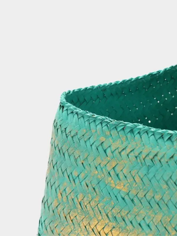 Корзинка плетёная &laquo;Голден мини&raquo;, 30&times;30&times;20 см, голубая