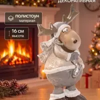 Фигурка декоративная &laquo;Лосик-стесняш с серебристым носком&raquo;, полистоун, 7&times;6.5&times;16 см