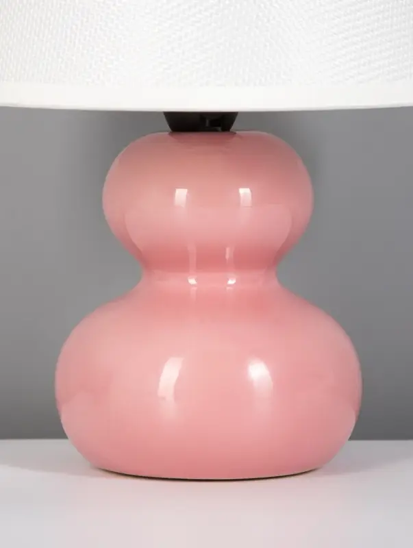 Лампа настольная RISALUX &laquo;Дуэт&raquo;, E14, 40 Вт, розовая, 18.5&times;18.5&times;24 см