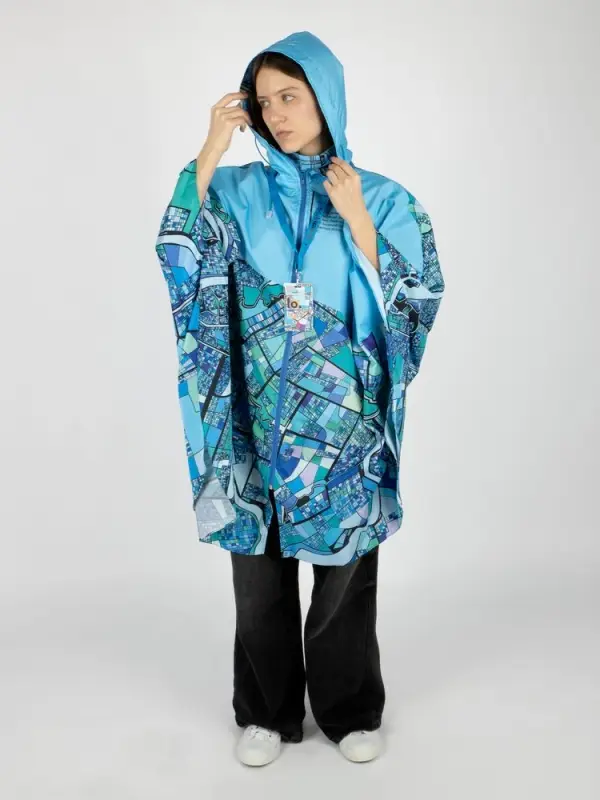 Дождевик-пончо AquaStop взрослый на заказ, разноцветный, единый размер Дождевик-пончо AquaStop взрослый на заказ, разноцветный, единый размер
