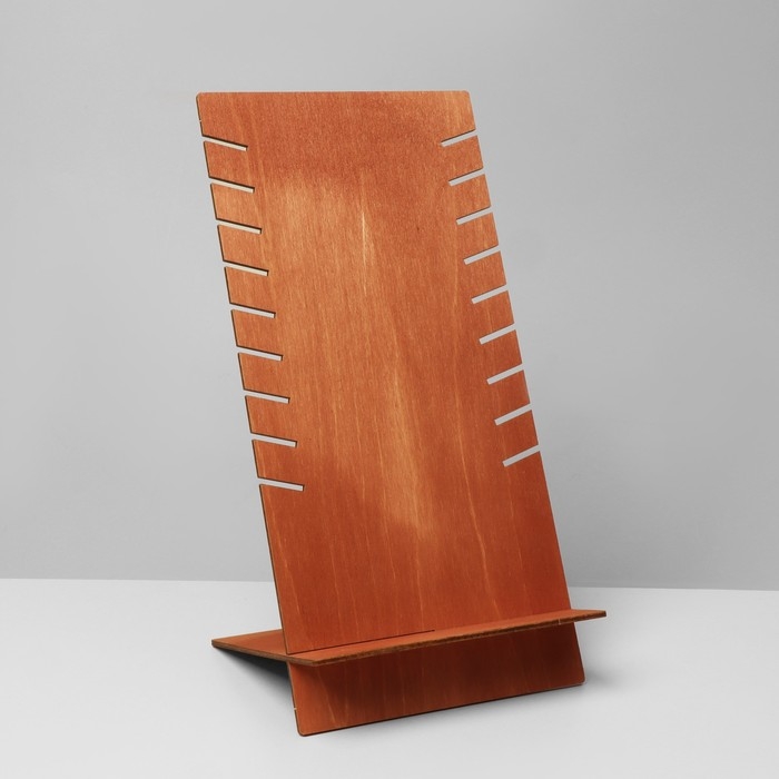 Подставка под кулоны, цепи, 9 мест, фанера, 16×16×33 см, цвет полисандр Подставка под кулоны, цепи, 9 мест, фанера, 16×16×33 см, цвет полисандр