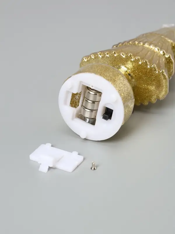 Светодиодная фигура &laquo;Ёлочка золотистая&raquo;, 1 LED, 15&times;6 см, от батареек AG13&times;3, свечение тёплое белое
