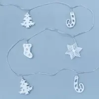 Гирлянда &laquo;Нить&raquo; 4 м с насадками &laquo;Новогодняя сказка&raquo;, IP20, прозрачная нить, 20 LED, свечение мульти, 8 режимов, 220 В