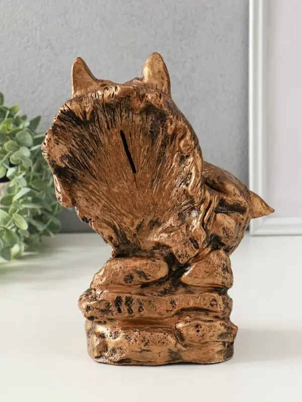 Копилка Копилка "Волки (пара)" 14х26 см, бронза