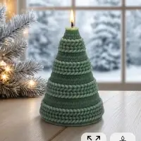 Свеча новогодняя &laquo;Ёлочка&raquo;, 4.5&times;4.5&times;7.5 см, 5 ч, зелёный