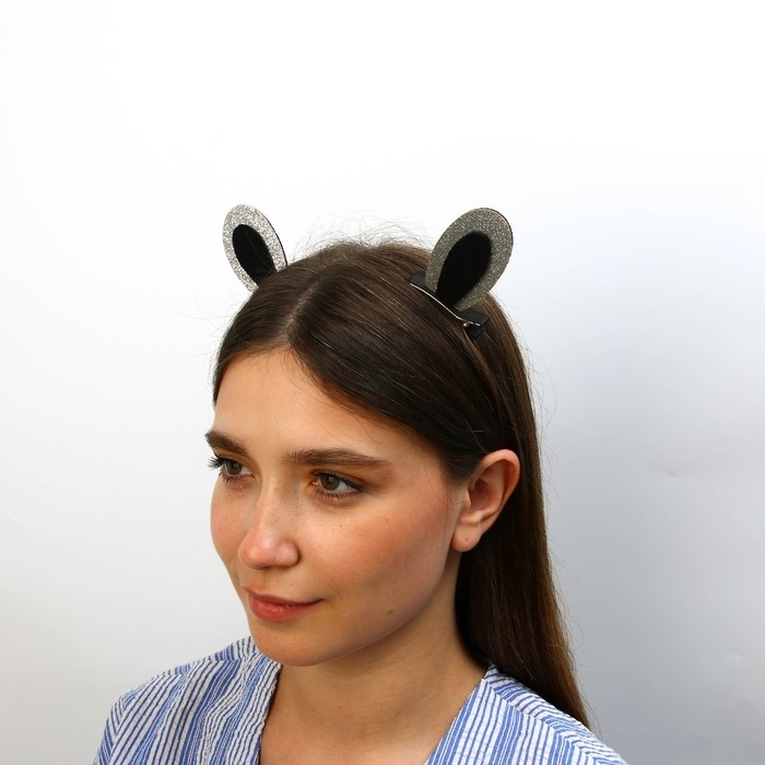 Заколки-ушки для волос «Девчуля», ушки зайки, 1 х 5 х 9 см Заколки-ушки для волос «Девчуля», ушки зайки, 1 х 5 х 9 см