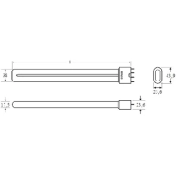 Лампа люминесцентная КЛЛ OSRAM CFL DULUX L 18W/840 2G11 (124044)