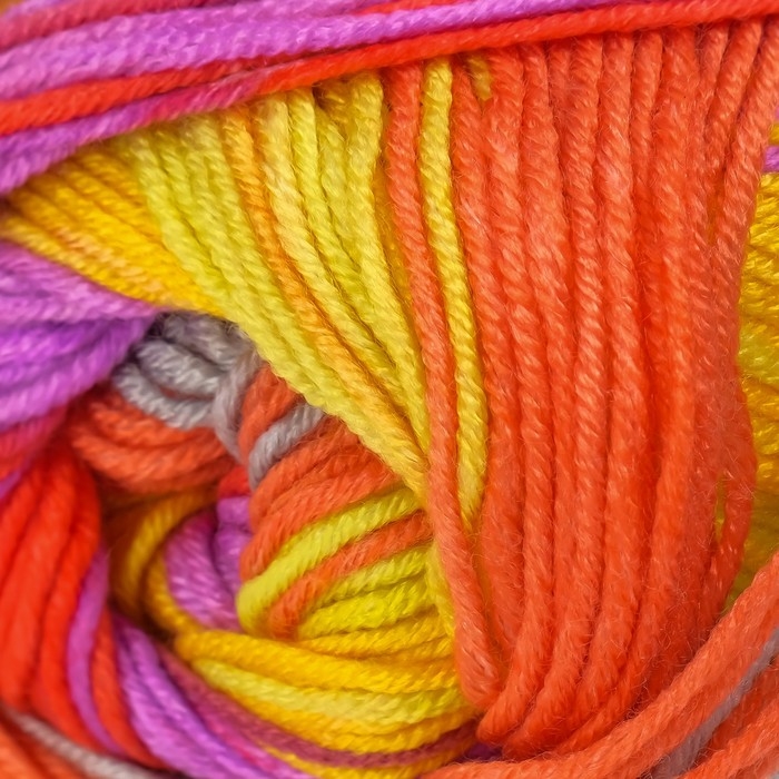 Пряжа Пряжа "Adore Dream" 100% акрил антипиллинг 280м/100г (1060 алый-жетлый)