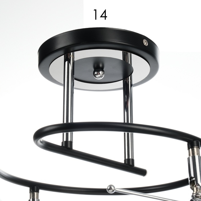 Люстра Люстра "Редо" 2хЕ27 40Вт черно-хромовый 45х30х28 см