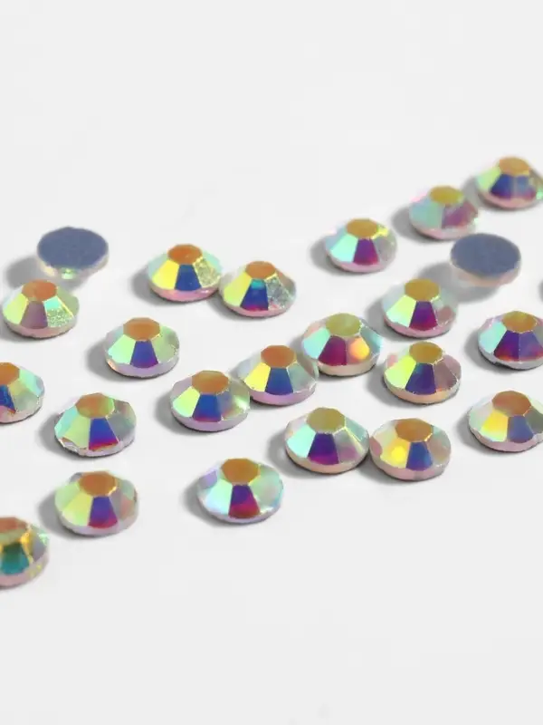 Стразы термоклеевые «Усечённый конус», с голографией, стеклянные, SS10, d=2.8 мм, 100 шт.