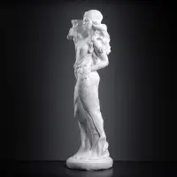 Фигура - подставка &laquo;Восточная красавица&raquo; белая, 30&times;27&times;90 см