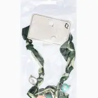 Колье-чокер на платке "Стиль". цвет изумрудный с золотом