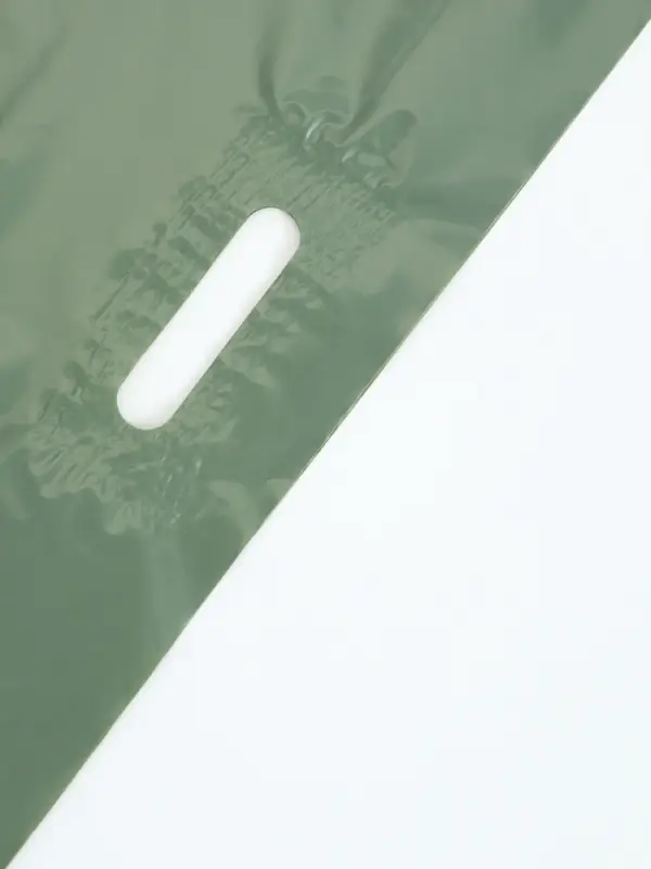 Пакет полиэтиленовый с вырубной ручкой, хаки 40х50 см, 60 мкм