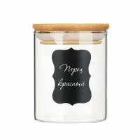 VETTA ЭКО Набор банок для специй, 4шт., 190мл,стекло, бамбук