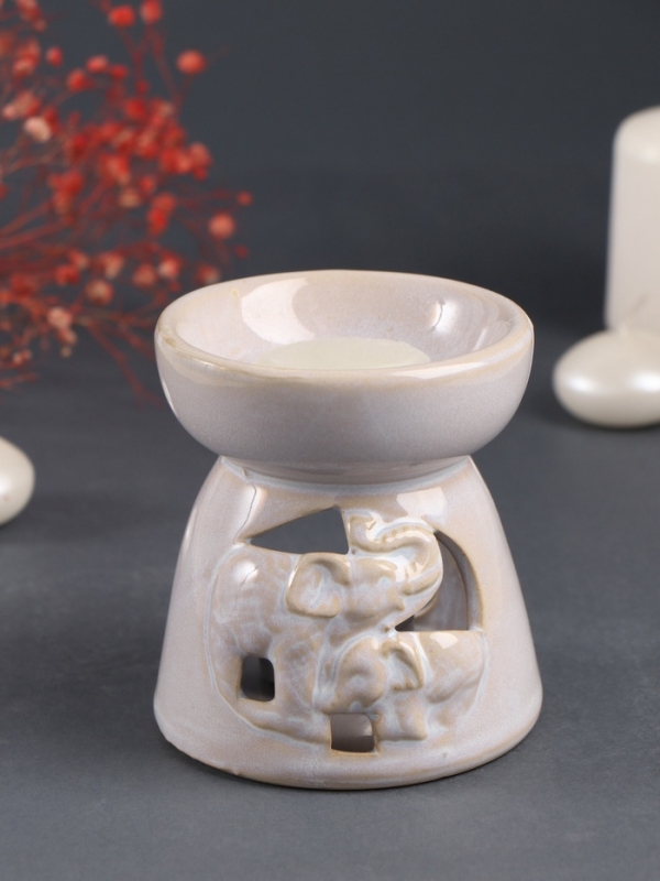 Набор: аромалампа для эфирных масел, мелтсы из воска ароматические «Слон со слонёнком», светлый беж, 10×10×9 см Набор: аромалампа для эфирных масел, мелтсы из воска ароматические «Слон со слонёнком», светлый беж, 10×10×9 см