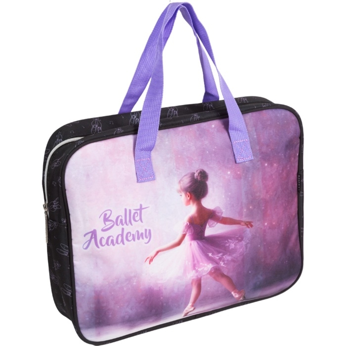 Папка с ручками А4, 360 х 280 х 80 мм, deVENTE "Ballet Academy", текстиль, для девочки