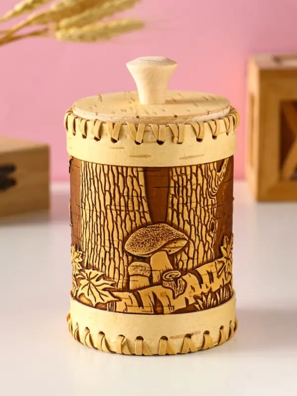 Туес шитый Туес шитый "Осень" , D9 смхH(с хватком)14см, береста