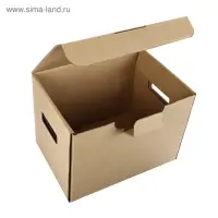 Коробка с крышкой 250&times;340&times;260 мм, Calligrata, микрогофрокартон, коричневый