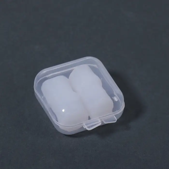 Беруши, 3.5&times;1 см, набор - 2 пары, в футляре, силиконовые, белые