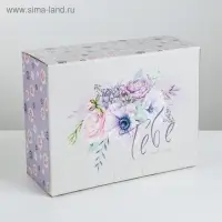 Коробка‒пенал, упаковка подарочная, &laquo;Тебе на счастье&raquo;, 30 х 23 х 12 см