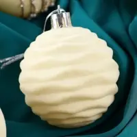 Ёлочные шары &laquo;Бархат. Маскарад&raquo;, шары новогодние, d=6 см, 16 шт., белый