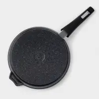 Сковорода Мечта &laquo;Гранит Star&raquo;, d=24 см, съёмная ручка, антипригарное покрытие, литой алюминий, чёрная