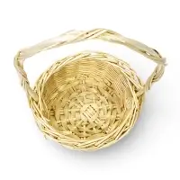 Корзина плетеная ива 15 х 15 х _ см, ручка h=14 см белый